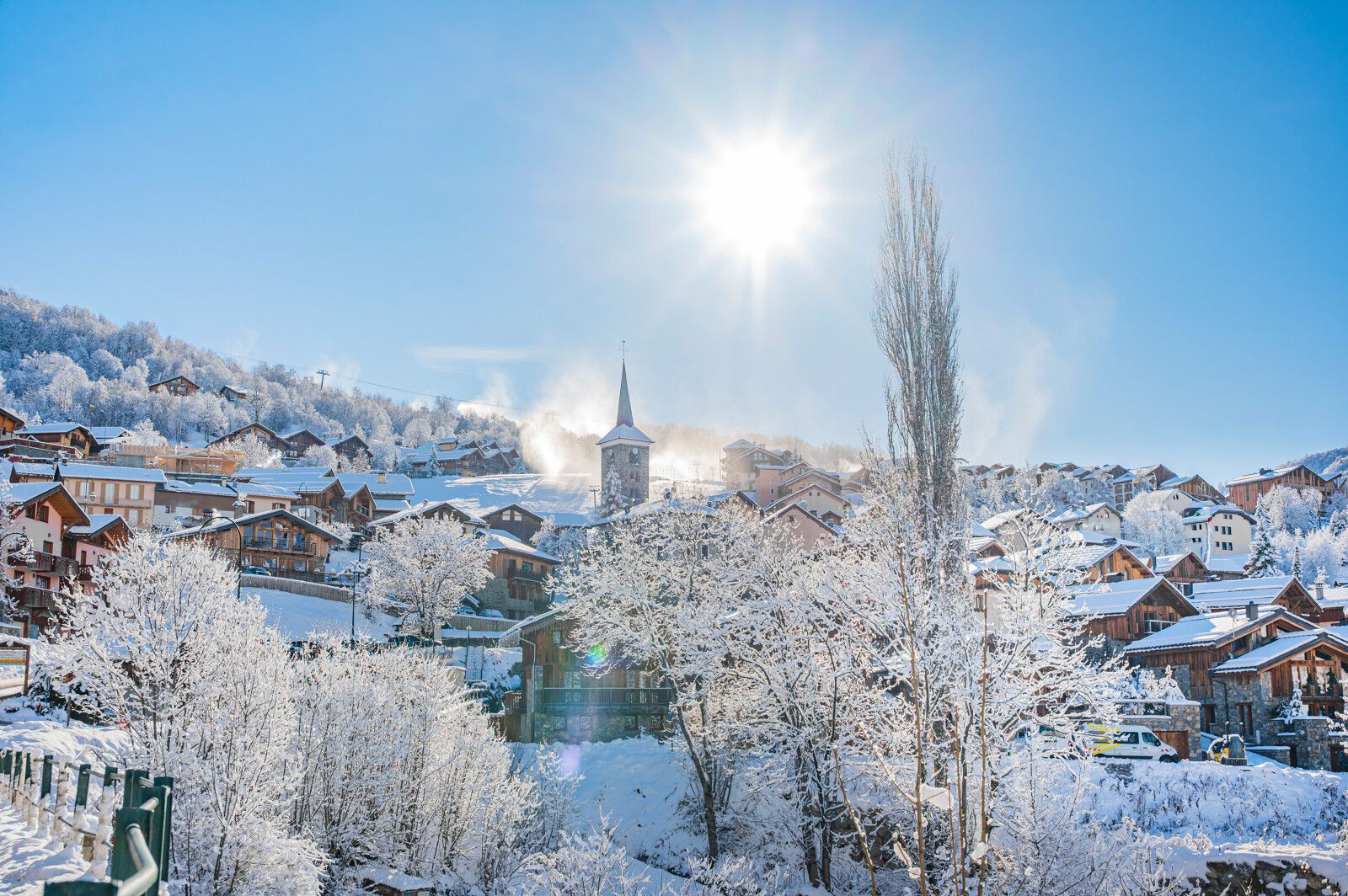 Ruelle du village un matin d'hiver